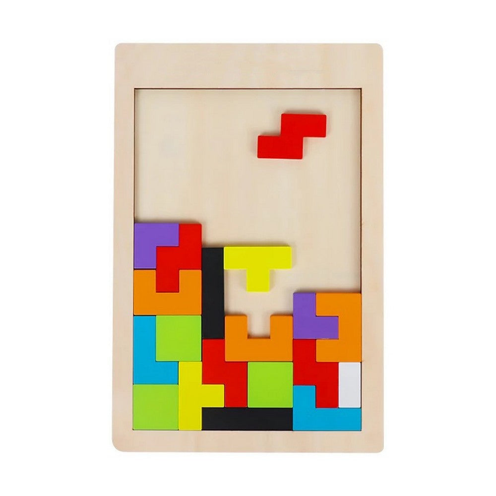 40PCS Kids Tetris Puzzle Brain Teasers Toy Colorful Jigsaw Blocks Game Toy