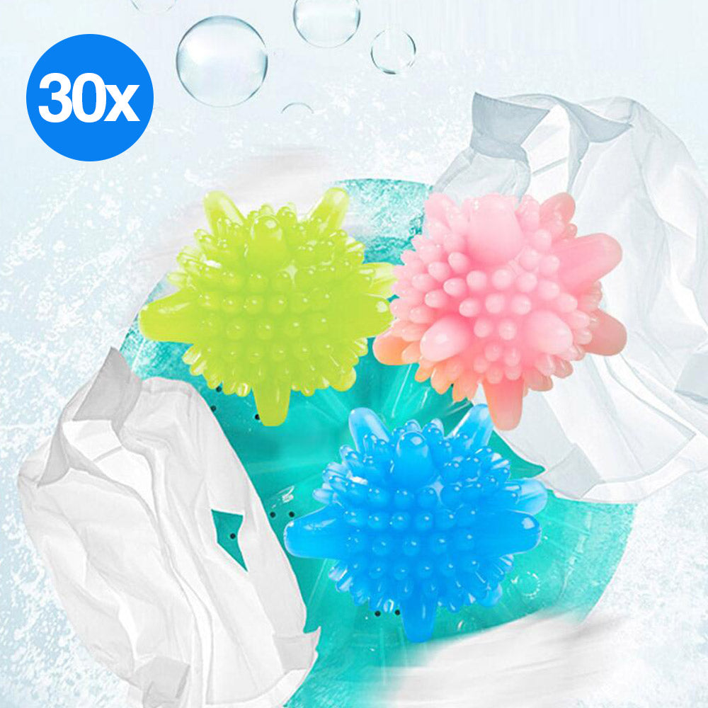 30pcs PVC Laundry Washing Cleaning Balls Home