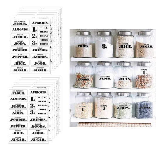 264 Pcs Pantry Labels Stickers Set for Kitchen Food Storage Jar