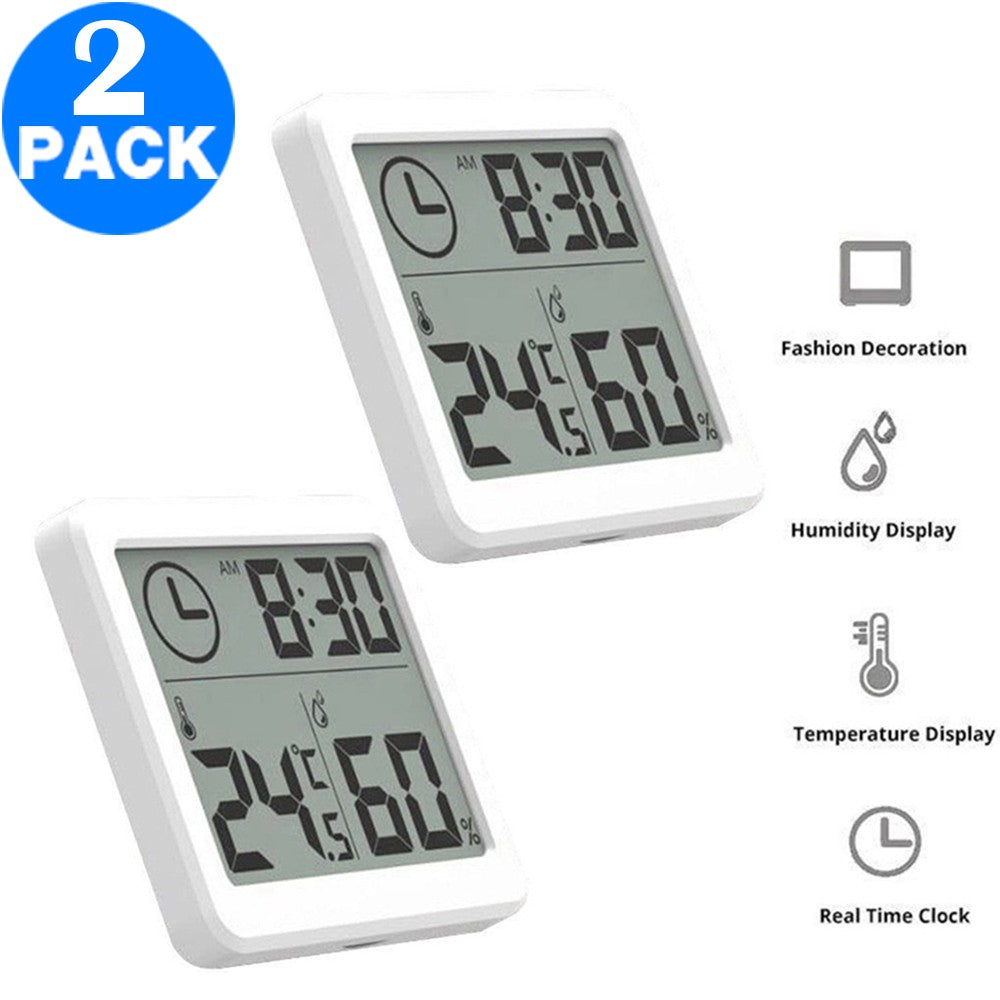 2 X LCD Display Digital Hygrometer Indoor Thermometer Humidity Monitor