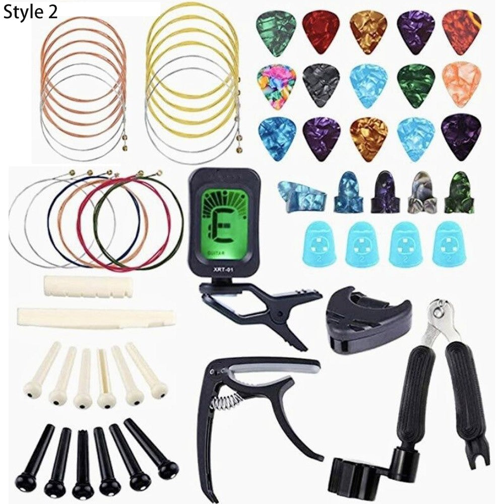 Guitar Accessories Set Guitar Guitar Beginner Tools Guitar Capo Guitar Picks 3 in 1 Winder String Nails Guitar Tuner