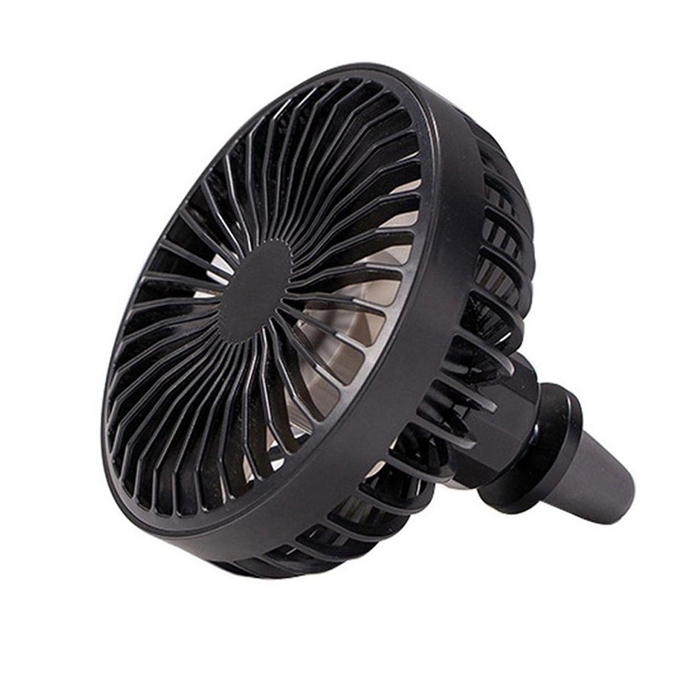 Mini Car Fan with LED Light Car Air Outlet Fan Portable 360 Degree Rotatable Cooling Fan for Car Air Vent