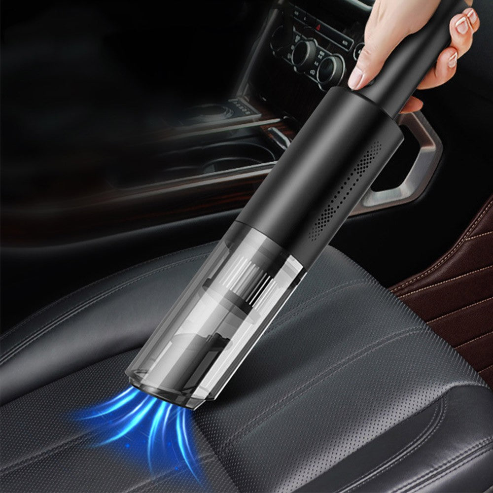 Wireless Vacuum Cleaner Handheld USB Cordless Vacuum Cleaning Tool for Home Car with 2 Heads Black