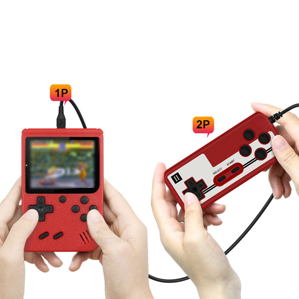 Portable Retro Handheld Game Console with Gamepad Mini Double Game Player with 168 Classic Games Video Games Console