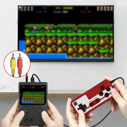 Portable Retro Handheld Game Console with Gamepad Mini Double Game Player with 168 Classic Games Video Games Console