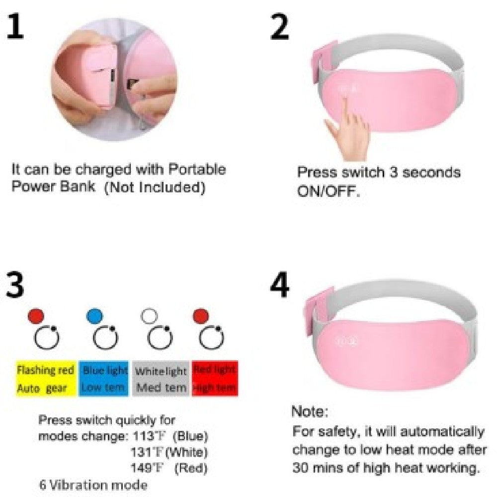 2 X Massaging Warming Belt Period Pain Relief Heating Belt