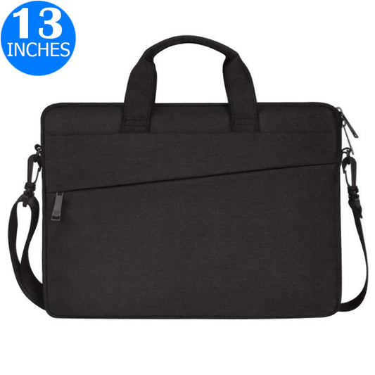 13 Inches Handheld Laptop Bag Portable Lightweight Shoulder Bag Shock Absorption Handbag Black