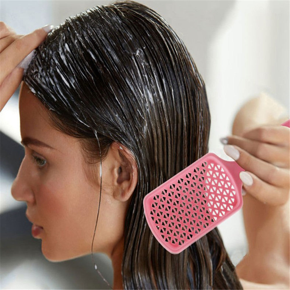 4 Pieces Hair Brushes Hair Comb Set Detangling Hair Brush and Hair Comb Set Soft Hairbrush for Men and Women Pink