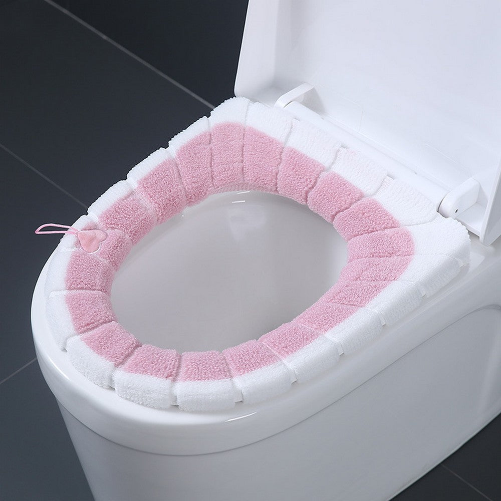 4 X Winter Warm Bathroom Stretchable Closestool Toilet Seat Cover Pad