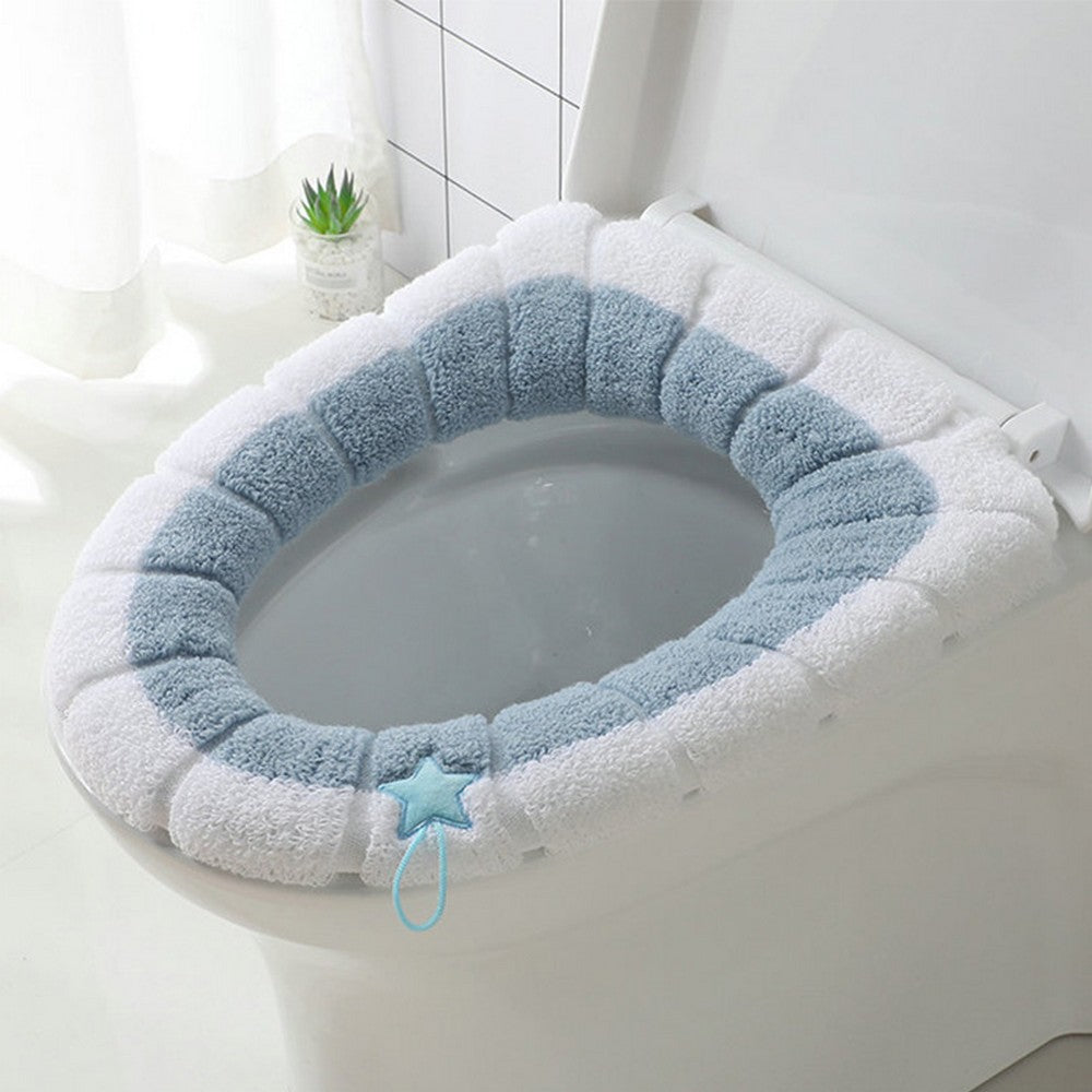 4 X Winter Warm Bathroom Stretchable Closestool Toilet Seat Cover Pad