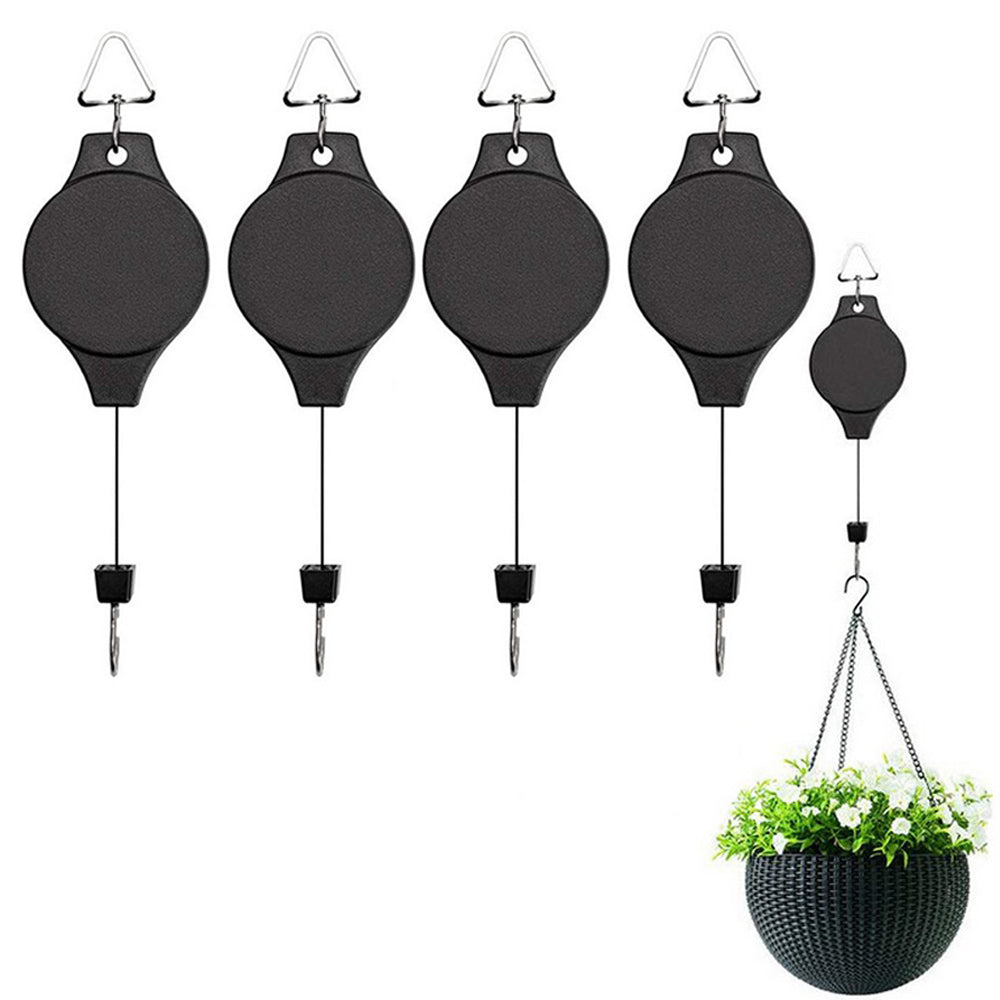 Garden Plant Pulley Retractable Hanger Flower Basket Pot Pull Down Hanging Hook