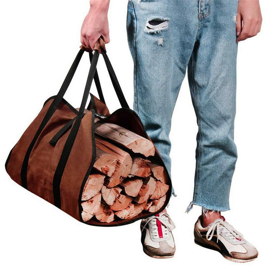 1 X Firewood Log Carrier Fireplace Wood Storage Bag Tote Bag