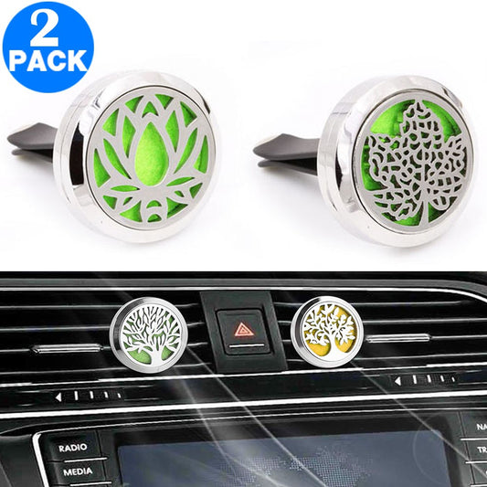 2 X Aromatherapy Essential Oil Car Vent Diffuser with One Felt Pad Set 4