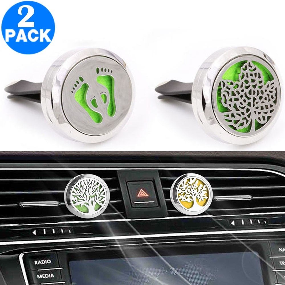 2 X Aromatherapy Essential Oil Car Vent Diffuser with One Felt Pad Set 5