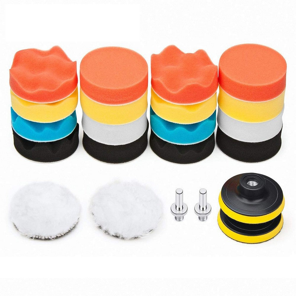 22Pcs Car Foam Drill Polishing Pad Kit