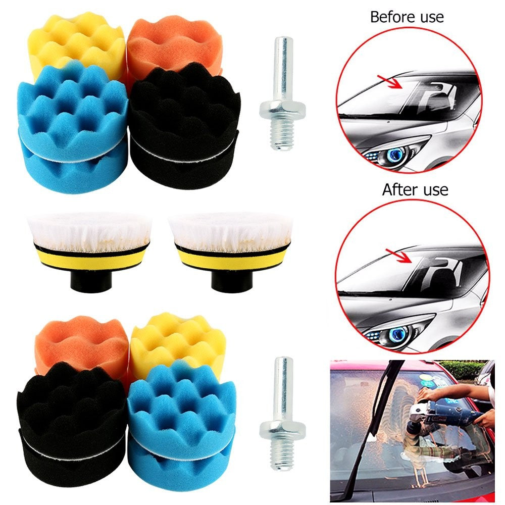 22Pcs Car Foam Drill Polishing Pad Kit