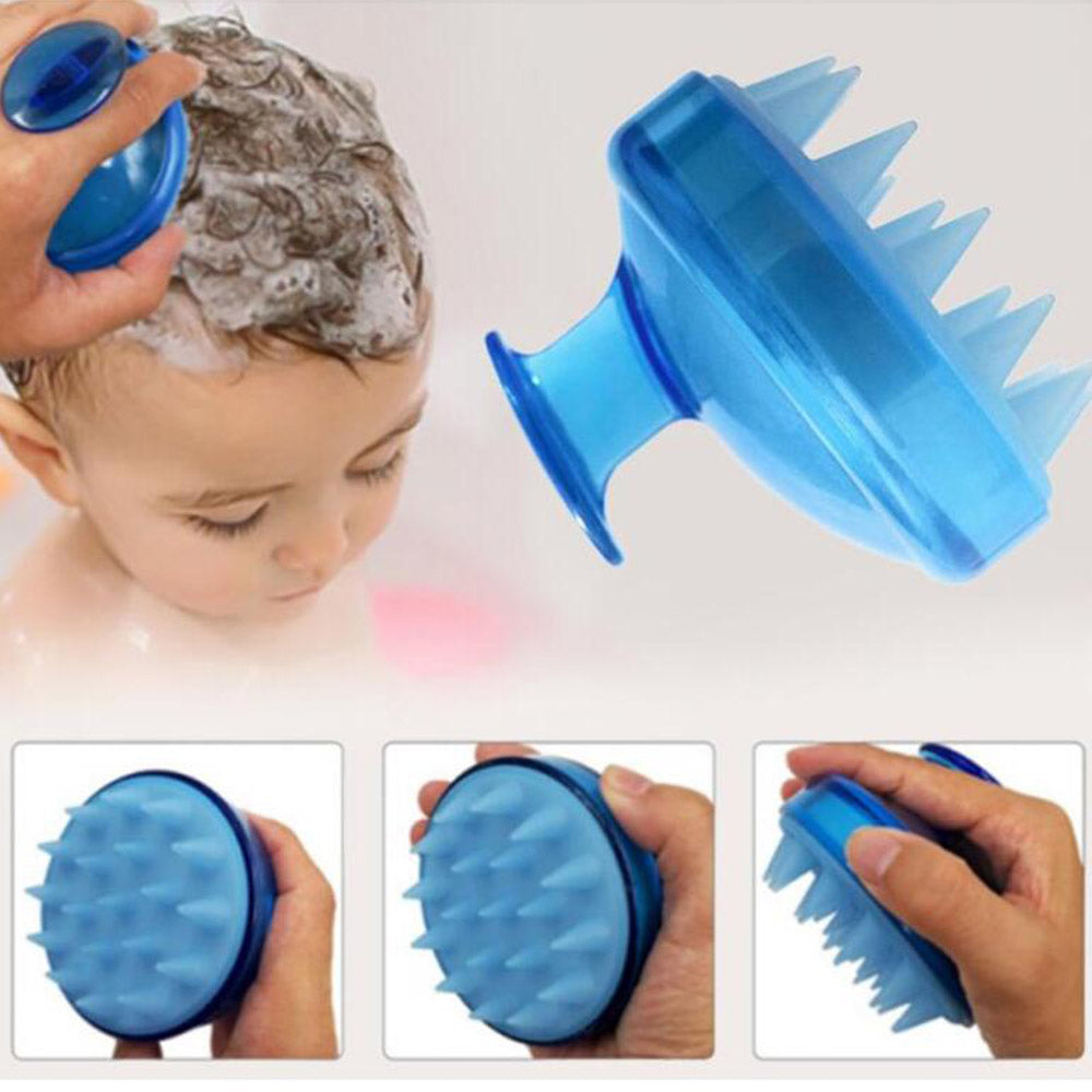 Unisex 3-in-1 Relaxing Shampoo Brush-Blue