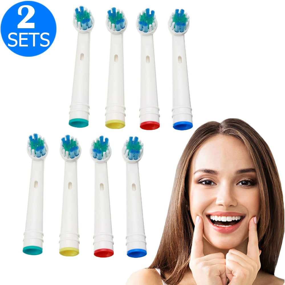 2 X 4PCS Toothbrush Replacement Heads Set Compatible with Oral-B EB17-P