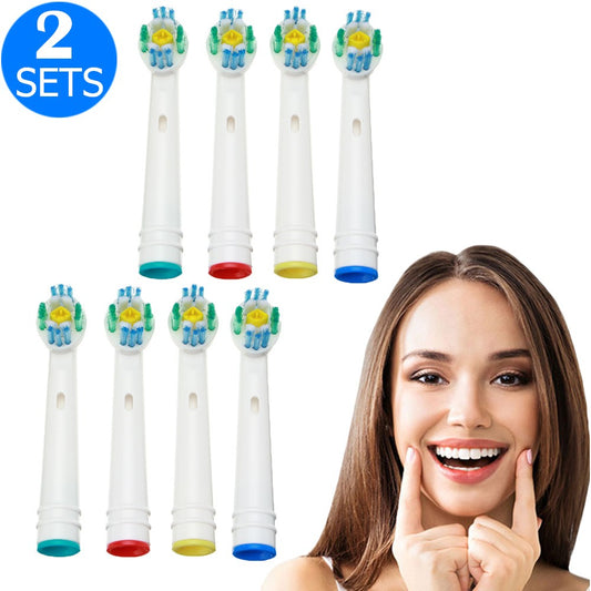 2 X 4PCS Toothbrush Replacement Heads Set Compatible with Oral-B EB18-P