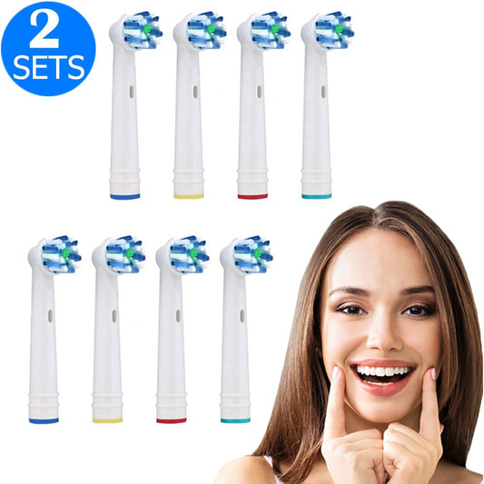 2 X 4PCS Toothbrush Replacement Heads Set Compatible with Oral-B EB50-P