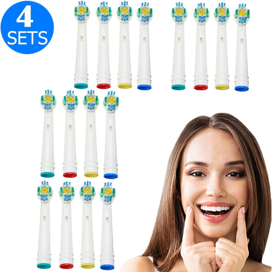 4 X 4PCS Toothbrush Replacement Heads Set Compatible with Oral-B EB18-P