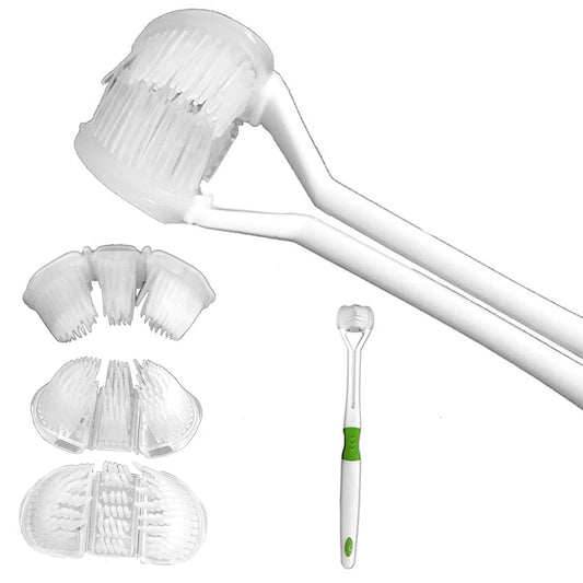 Kids 3 Sided Toothbrush Health-Green