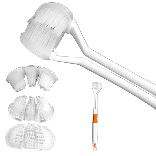 Kids 3 Sided Toothbrush Health-Orange