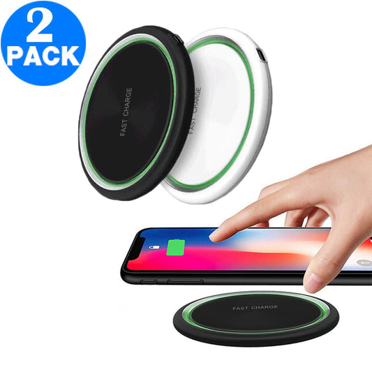 2 X 15W QI Wireless Charger Fast Charger for iPhone 12 Series Black and White