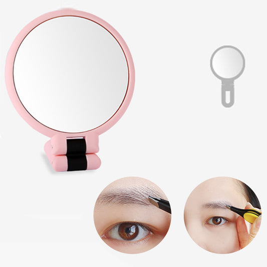 Makeup Double-Sided 5x 1x Magnifying Handheld Mirror - Pink