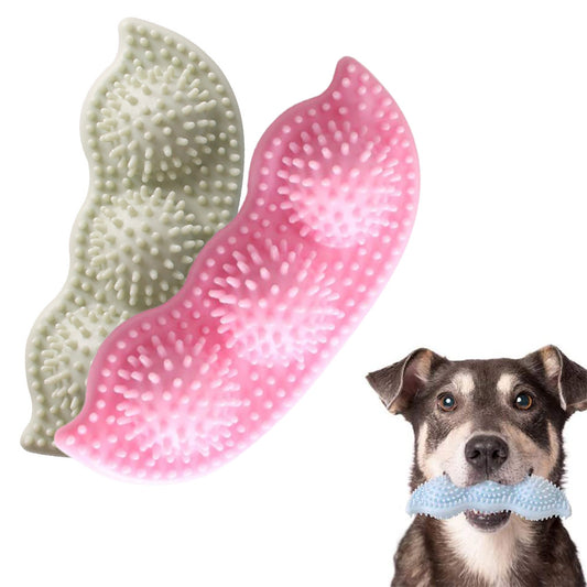 2pcs Toy Pet Teething Chew Toys-Pink and Green