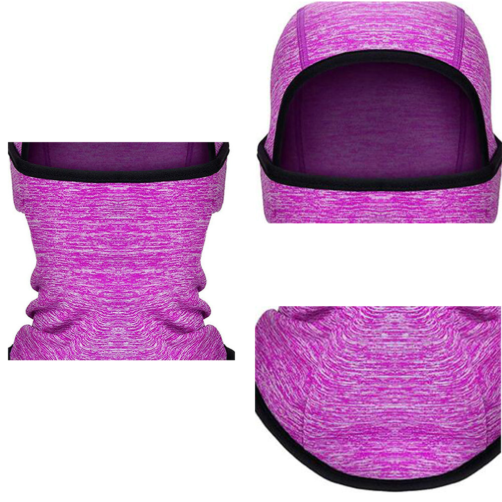 Outdoor Kids Ski Hat with Face Mask-Rose