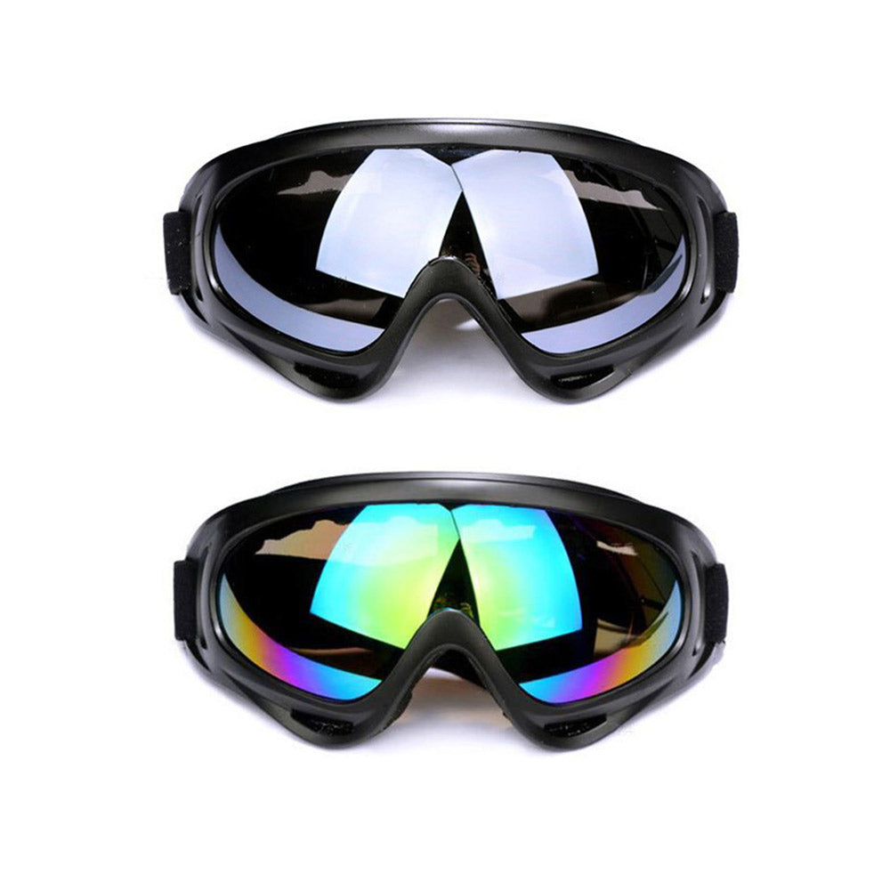 Two Pairs of Outdoor Ski Goggles-Black and Colour mixture