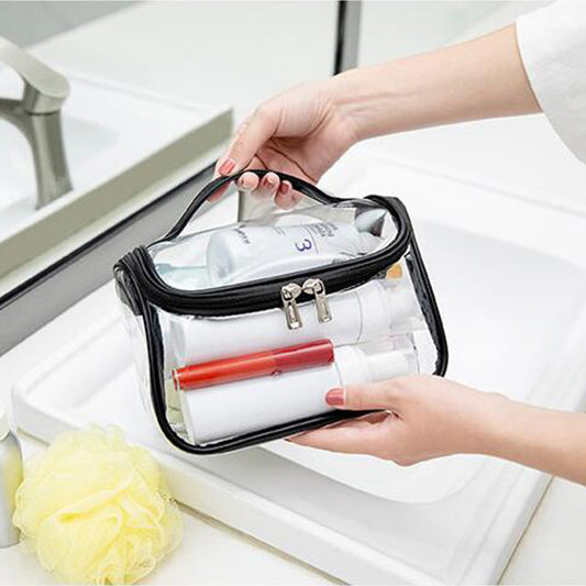 Makeup Clear Cosmetic Bag-Black