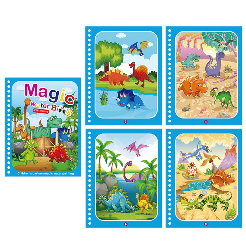 4 X Kids Reusable Magic Water Colouring Books