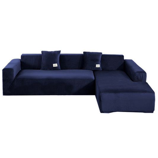 1 Seat Fleece Stretch Sofa Cover Couch Cover Blue