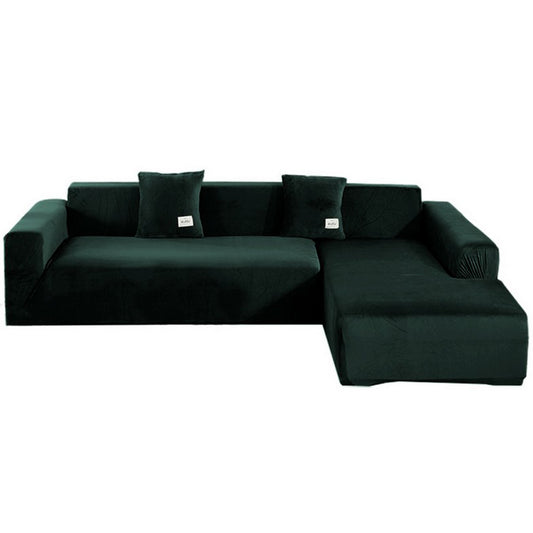 1 Seat Fleece Stretch Sofa Cover Couch Cover Green