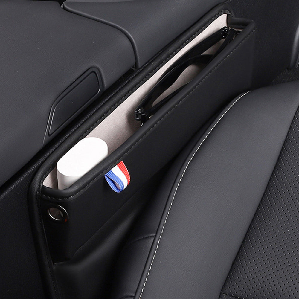 2Pcs Car Seat Gap Filler Organizer Storage Box