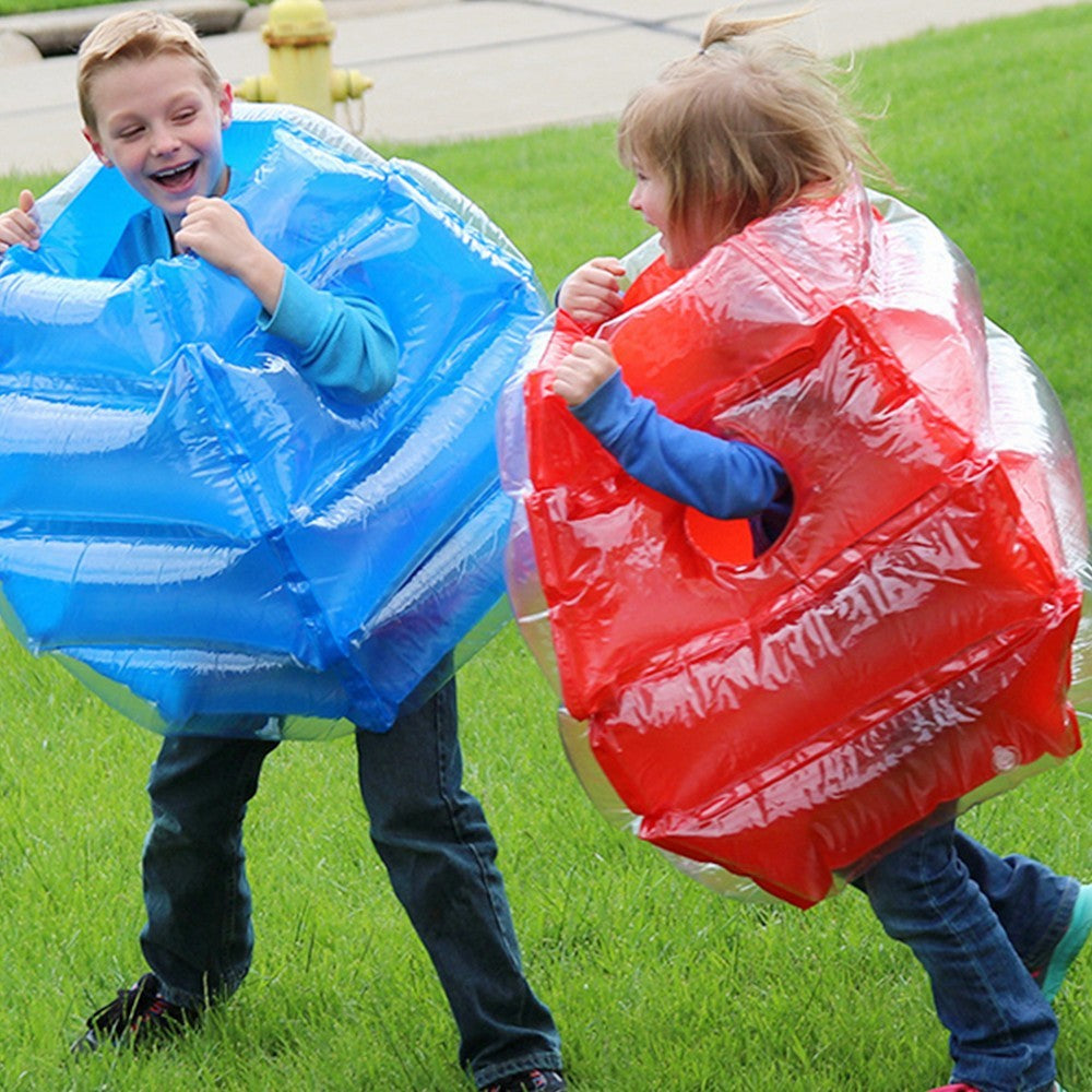 2 X Inflatable Body Bumper Bubbles Ball Wearable Outdoor Kids Toy