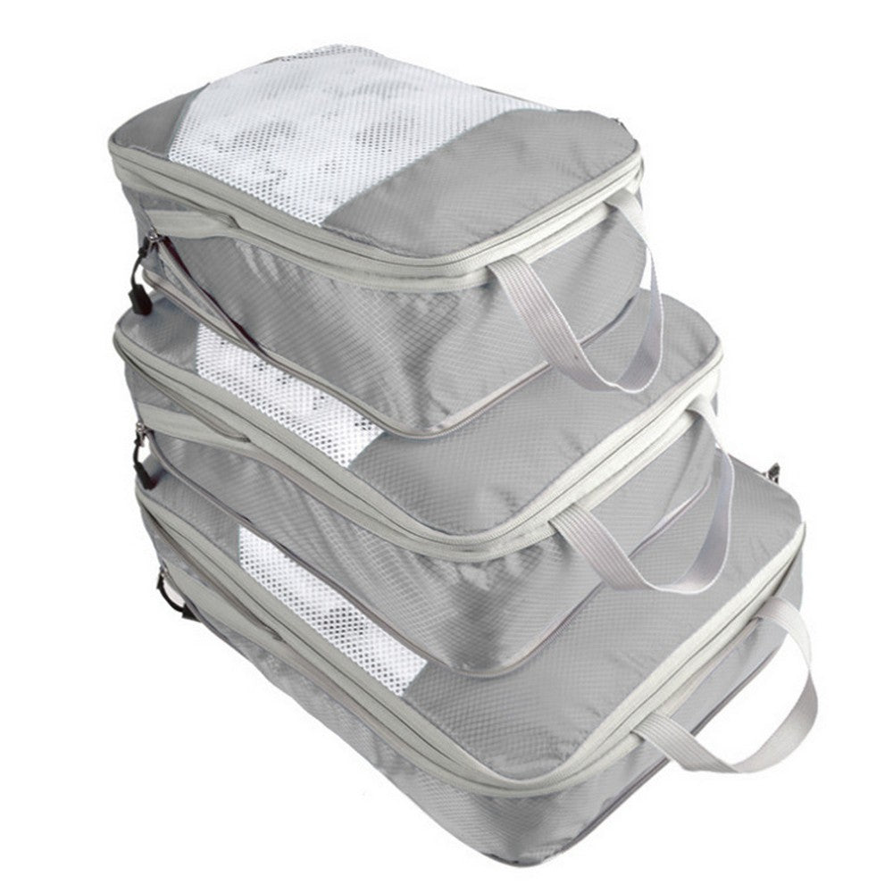 3 X Travel Compression Packing Cubes Travel Packing Cubes Grey