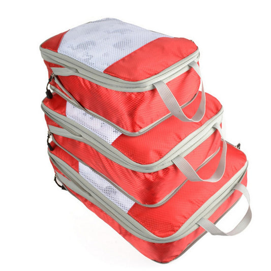 3 X Travel Compression Packing Cubes Travel Packing Cubes Red