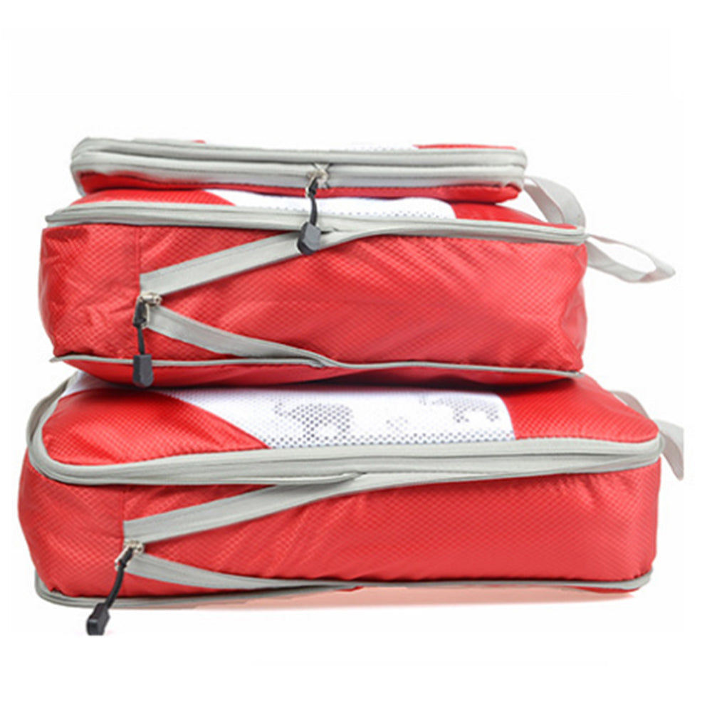 3 X Travel Compression Packing Cubes Travel Packing Cubes Red