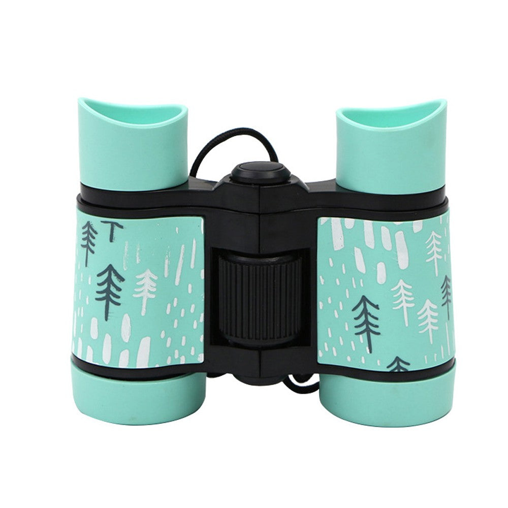 2Pcs 4x30 HD Kids Binoculars Optics Binoculars Kids Toy Aqua Green Purple