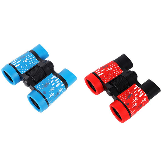 2Pcs 4x30 HD Kids Binoculars Optics Binoculars Kids Toy Blue Red