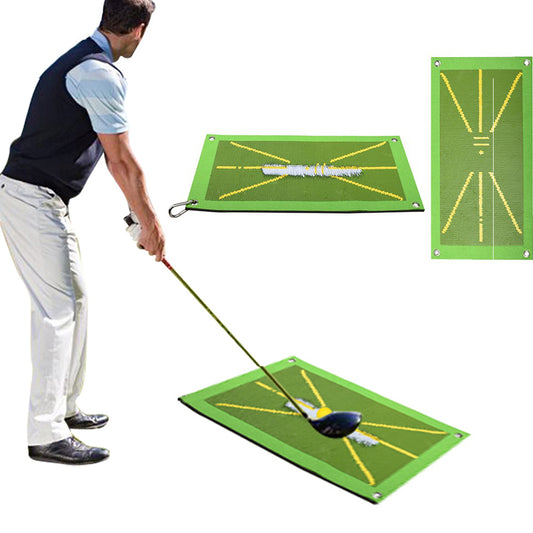 Set of Golf Training Mat for Swing Detection Batting Golf Training Aid Equipment