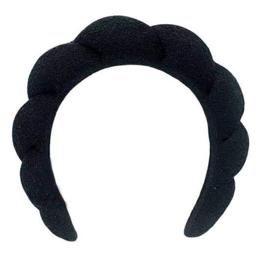 1Pc Women Mimi and Co Spa Sponge Headband Makeup Skincare Headband Black