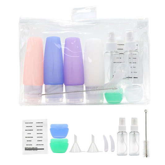 14Pcs Silicone Leakproof Travel Bottles Set for Toiletries Shampoo Lotion Dispensing Bottle