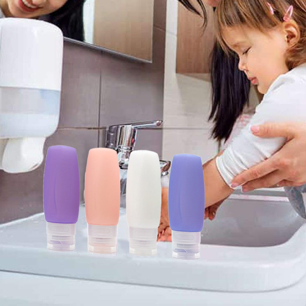 14Pcs Silicone Leakproof Travel Bottles Set for Toiletries Shampoo Lotion Dispensing Bottle