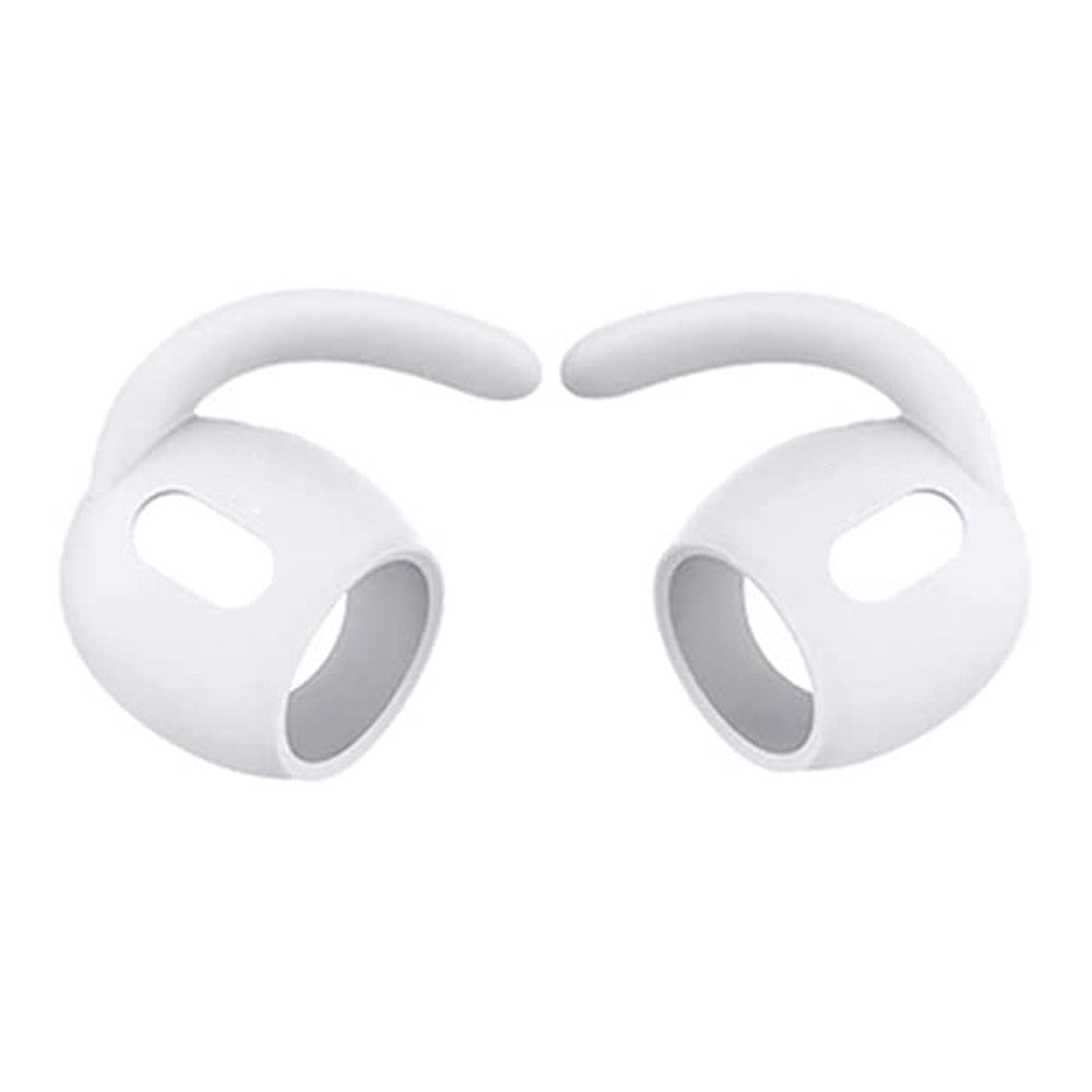 3 Pairs of for AirPods Pro Ear Hooks Covers Earbuds Anti Slip Covers Silicone Earphones Earhooks White