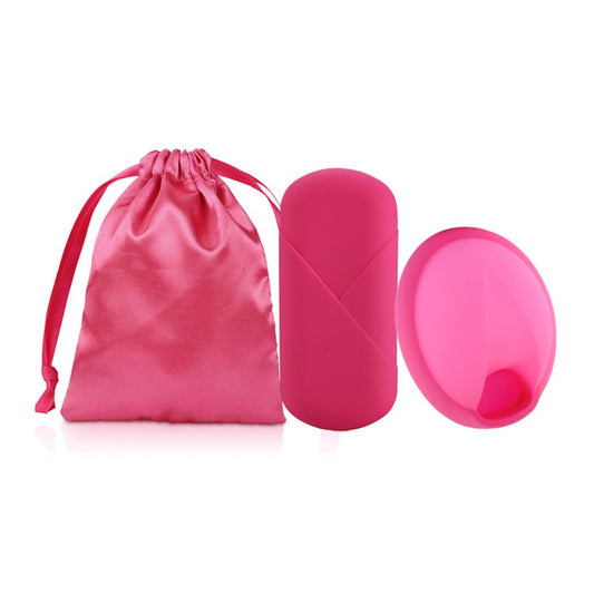 45ml Women Leak Proof Menstrual Cup Reusable Silicone Period Disc for Feminine Hygiene Pink