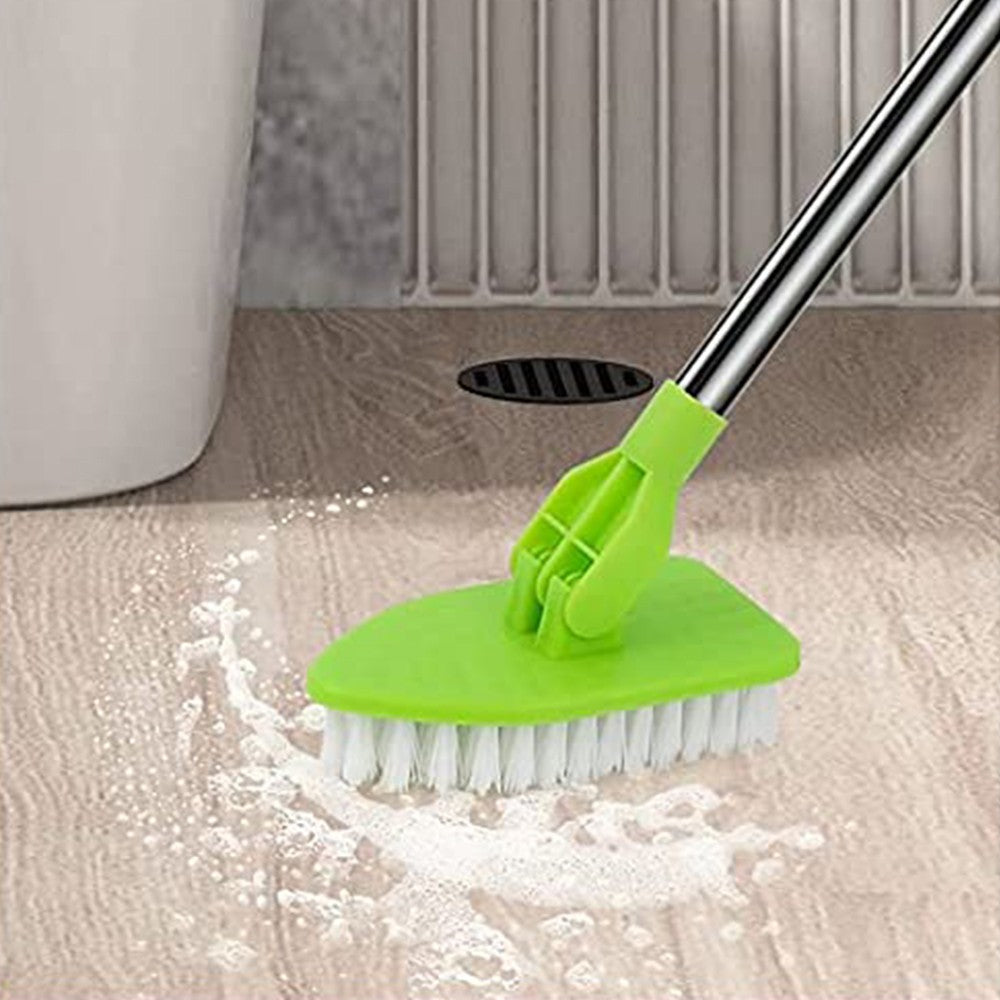 2 In 1 Extendable Cleaning Brush Long Handle Wall Tile Cleaning Brush Tub Scrub Brush